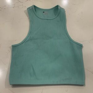 Teal cropped tank top